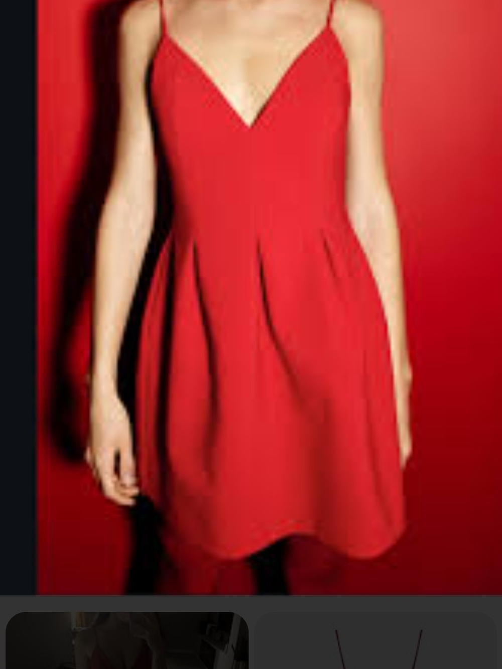Zara women’s Red V-Neck thin adjustable Strap Mini Dress size XS. New with tags